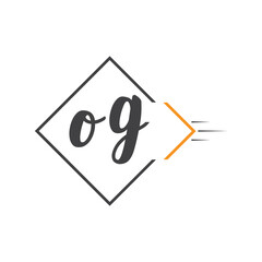 initial monogram logo with square style design.