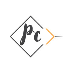 initial monogram logo with square style design.