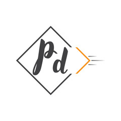 initial monogram logo with square style design.