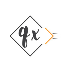 initial monogram logo with square style design.