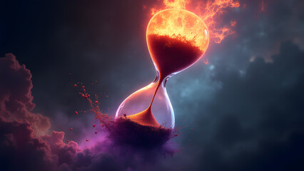 Cosmic hourglass fractures between solar flares and dark matter. Stellar shockwaves create fractal chaos in 16K space.