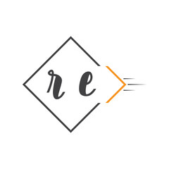 initial monogram logo with square style design.