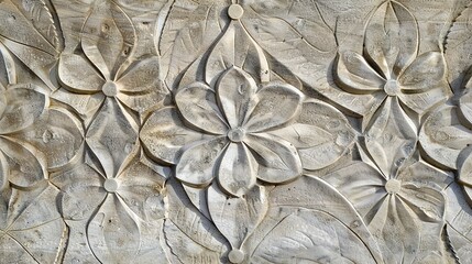 Trace the Imprints of History: The Beauty of Ancient Temple Stone Carving Patterns! The picture focuses on the stone carving patterns of an ancient temple. Despite the traces of time, the delicate lin