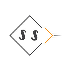 initial monogram logo with square style design.