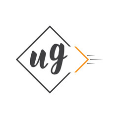 initial monogram logo with square style design.