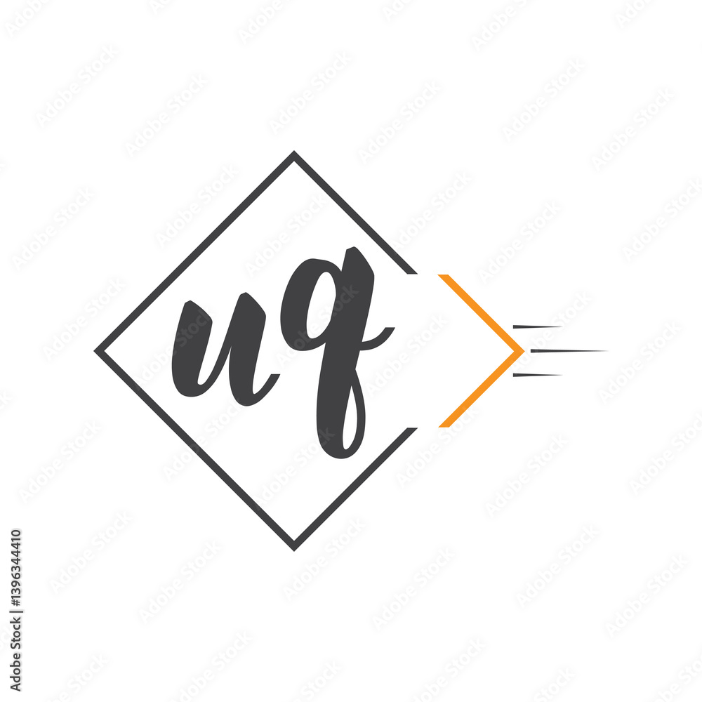 Fototapete initial monogram logo with square style design.