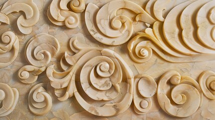 Trace the Imprints of History: The Beauty of Ancient Temple Stone Carving Patterns! The picture focuses on the stone carving patterns of an ancient temple. Despite the traces of time, the delicate lin