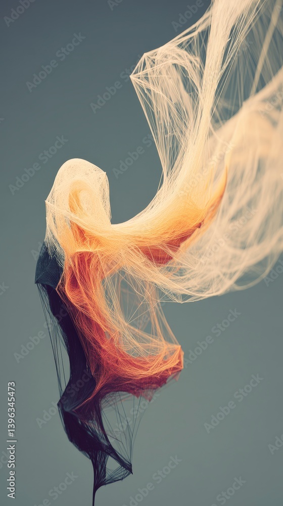 Poster abstract colorful ai generated background lines intricate design artistic illustration