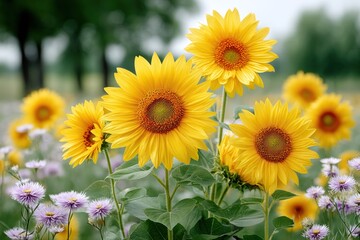 Explore the Beauty of a Vibrant Field of Yellow Flowers While Embracing Sustainable Farming Practices