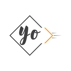 initial monogram logo with square style design.