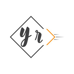 initial monogram logo with square style design.