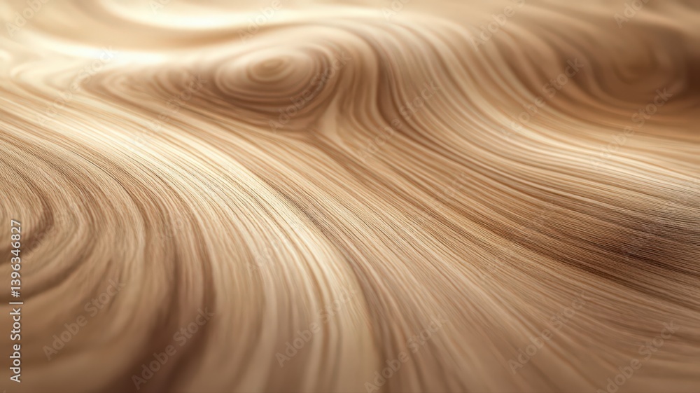 Poster abstract wavy wood grain texture with light and dark tones smooth surface and organic pattern close 
