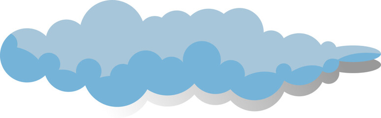 Stylized Fluffy and Puffy Cloud Illustration