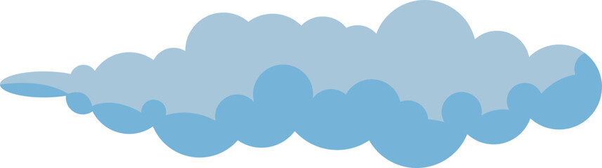 Stylized Fluffy and Puffy Cloud Illustration