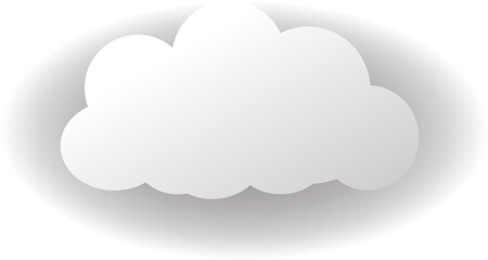 Stylized Fluffy and Puffy Cloud Illustration