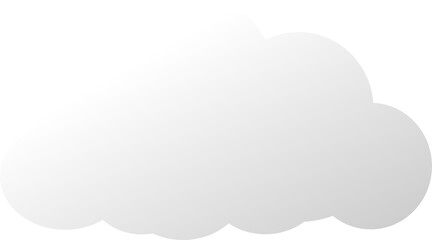 Stylized Fluffy and Puffy Cloud Illustration