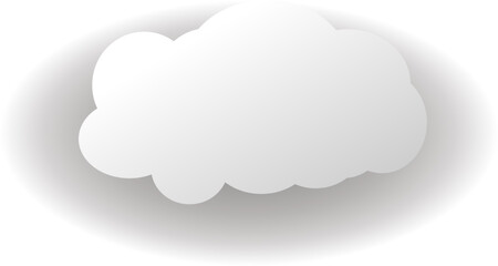Stylized Fluffy and Puffy Cloud Illustration