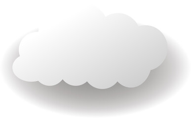 Stylized Fluffy and Puffy Cloud Illustration
