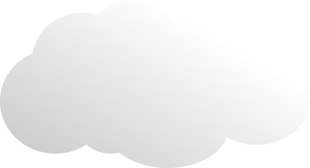 Stylized Fluffy and Puffy Cloud Illustration