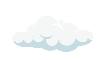 Stylized Fluffy and Puffy Cloud Illustration
