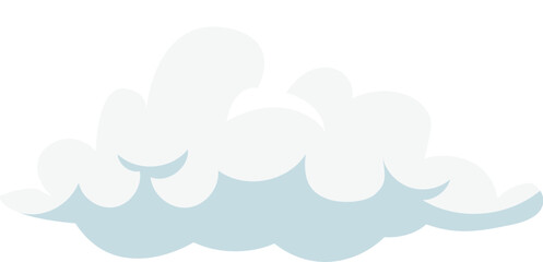 Stylized Fluffy and Puffy Cloud Illustration