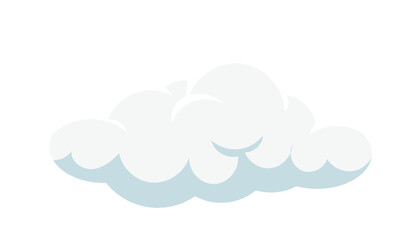 Stylized Fluffy and Puffy Cloud Illustration
