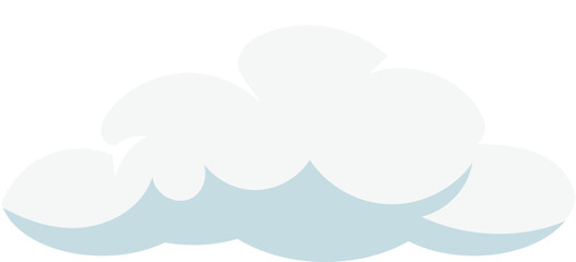 Stylized Fluffy and Puffy Cloud Illustration