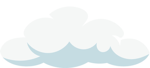 Stylized Fluffy and Puffy Cloud Illustration