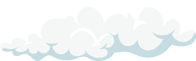 Stylized Fluffy and Puffy Cloud Illustration