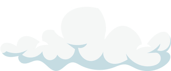 Stylized Fluffy and Puffy Cloud Illustration