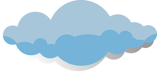 Stylized Fluffy and Puffy Cloud Illustration