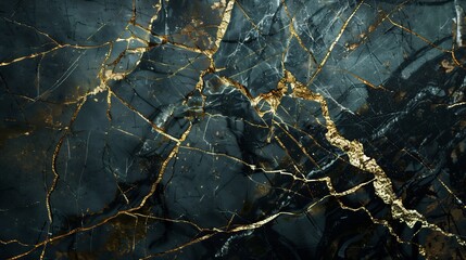 Fototapeta premium Cracked Marble Texture Elegant Gold Veins ideal for luxury high end product displays and modern branding with an abstract elegant touch