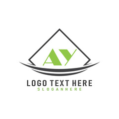 initial monogram logo with square style design.