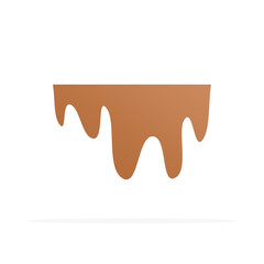 melted chocolate icon, flat colored vector. modern and minimalist design