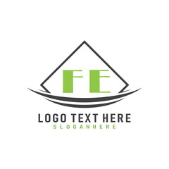 initial monogram logo with square style design.