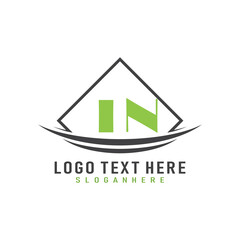 initial monogram logo with square style design.