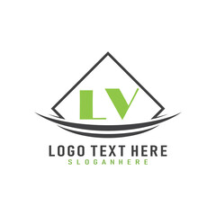 initial monogram logo with square style design.