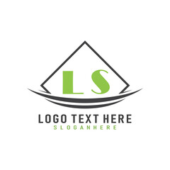 initial monogram logo with square style design.