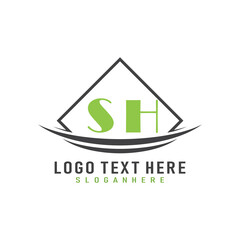 initial monogram logo with square style design.