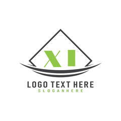 initial monogram logo with square style design.