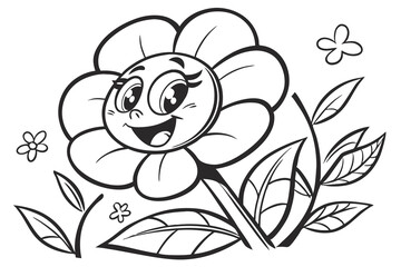 Hand drawn floral vector illustration with leaf and vintage flower pattern