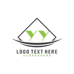 initial monogram logo with square style design.