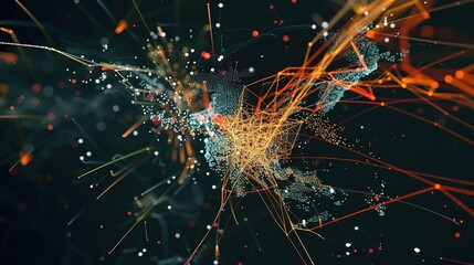 Insight into the Global Data Vein: A Complete Analysis of the World Map Data Flow Connection Nodes! The picture shows a global map, with data flow lines crisscrossing like bright veins, connecting eac