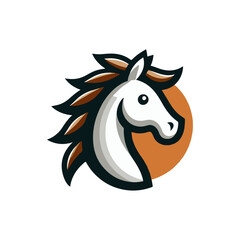 Fototapeta premium horse head mascot logo vector illustration