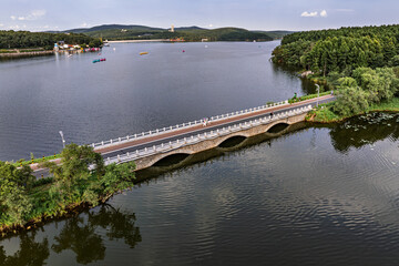 Aerial view of Jingyuetan National Forest Park in Changchun, China