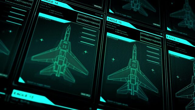 Camera pans across Generic US Air Force Fighter Jet Call Sign Software - Digital Version