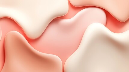 Abstract Pastel Background with Creamy Waves Perfect for Modern Design