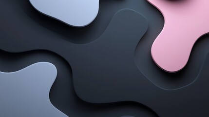 Abstract Layered Paper Cut Background with Pastel Colors for Creative Designs