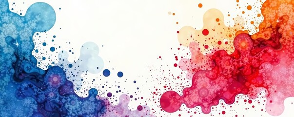 Obraz premium Abstract watercolor design with bold paint splashes and swirls, artistic, swirl