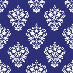 Elegant Seamless Damask Pattern – Vintage Ornamental Floral Background for Luxury Design and Home Decor